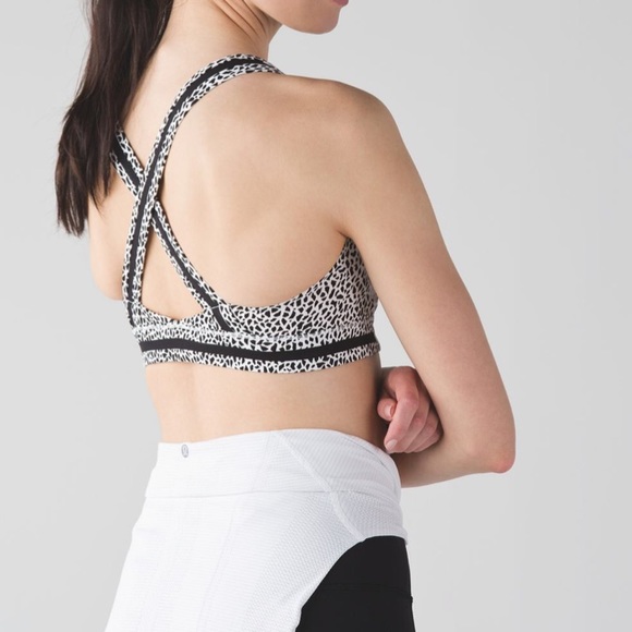 Lululemon Rack Pack Bra Miss Mosaic White / Posey Black White / Black - Picture 3 of 15